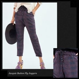 ANTHROPOLOGIE Jacquie Button Fly Joggers